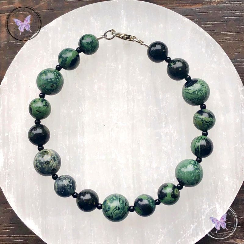 Kambaba Jasper & Onyx Bracelet